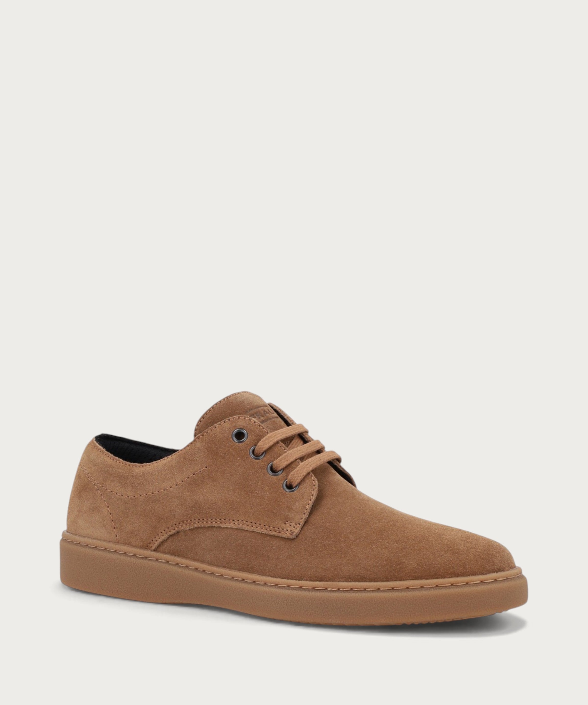 Men's casual brown suede Derby shoes
