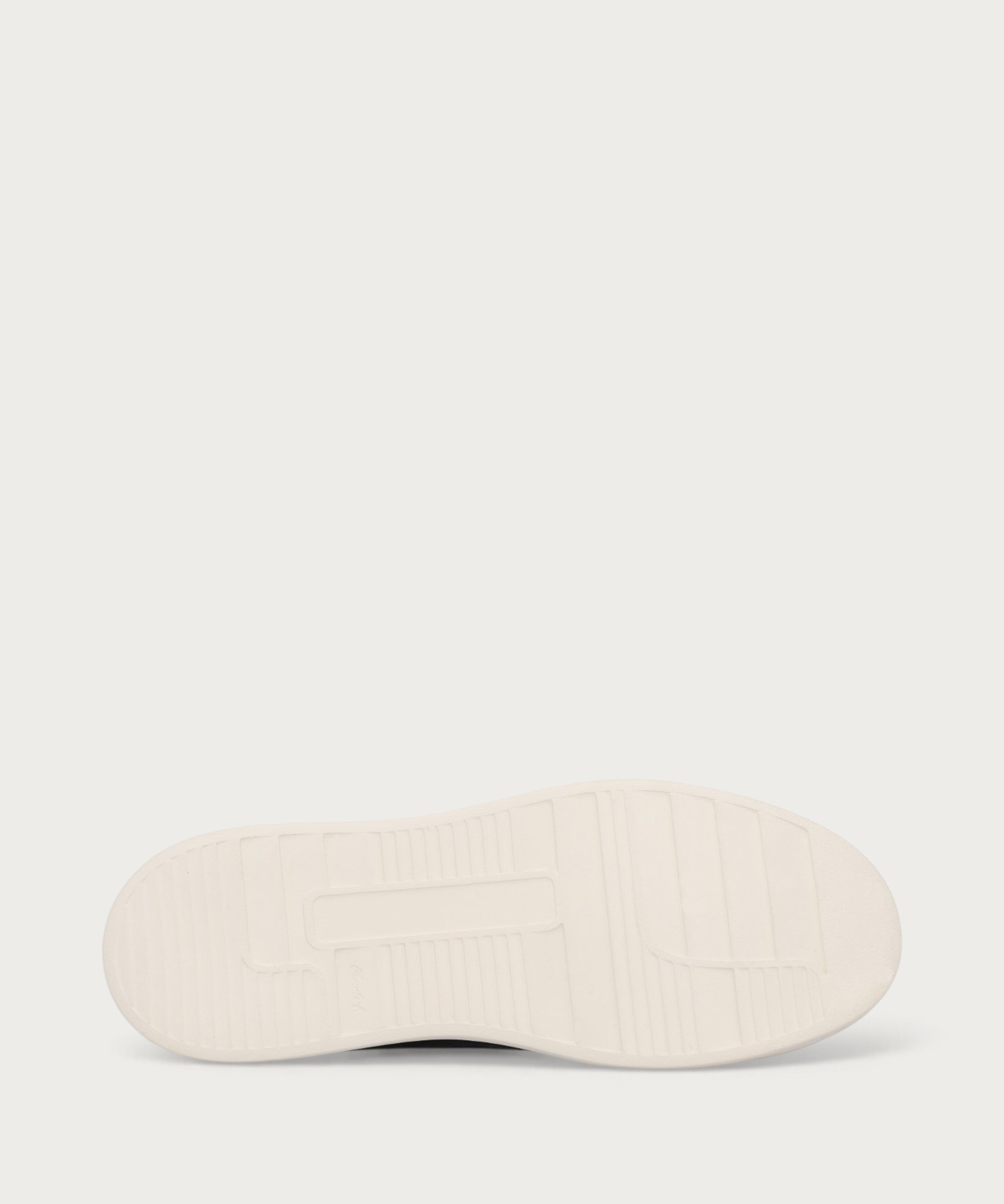Herren-Slip-on aus Veloursleder in Blau mit hoher Sohle