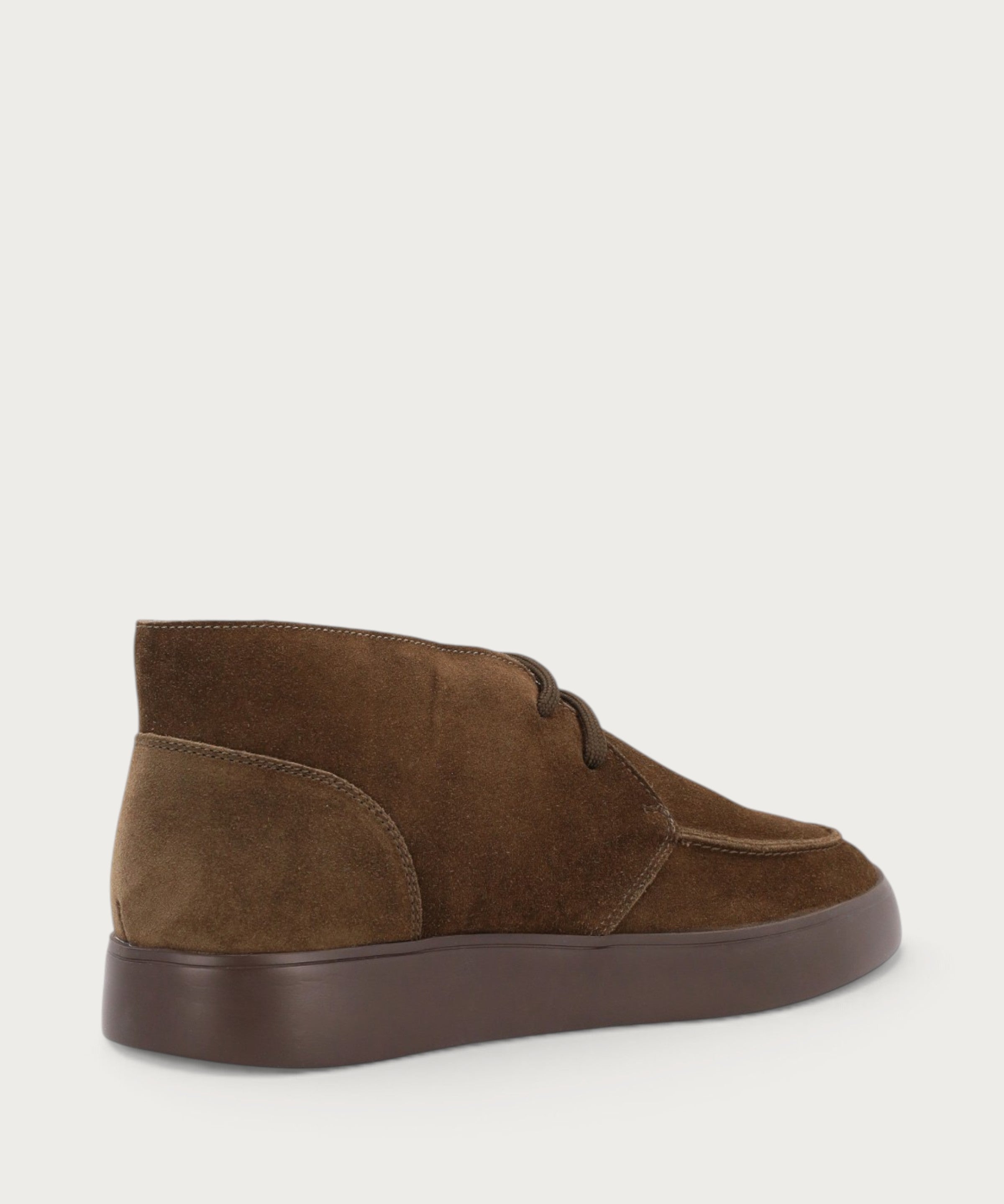 Herren-Ankle-Boots aus Veloursleder in Grun mit hoher Sohle