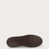 Men's basic dark brown leather slip-ons with chunky sole