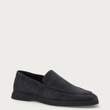 Men's casual black suede loafers