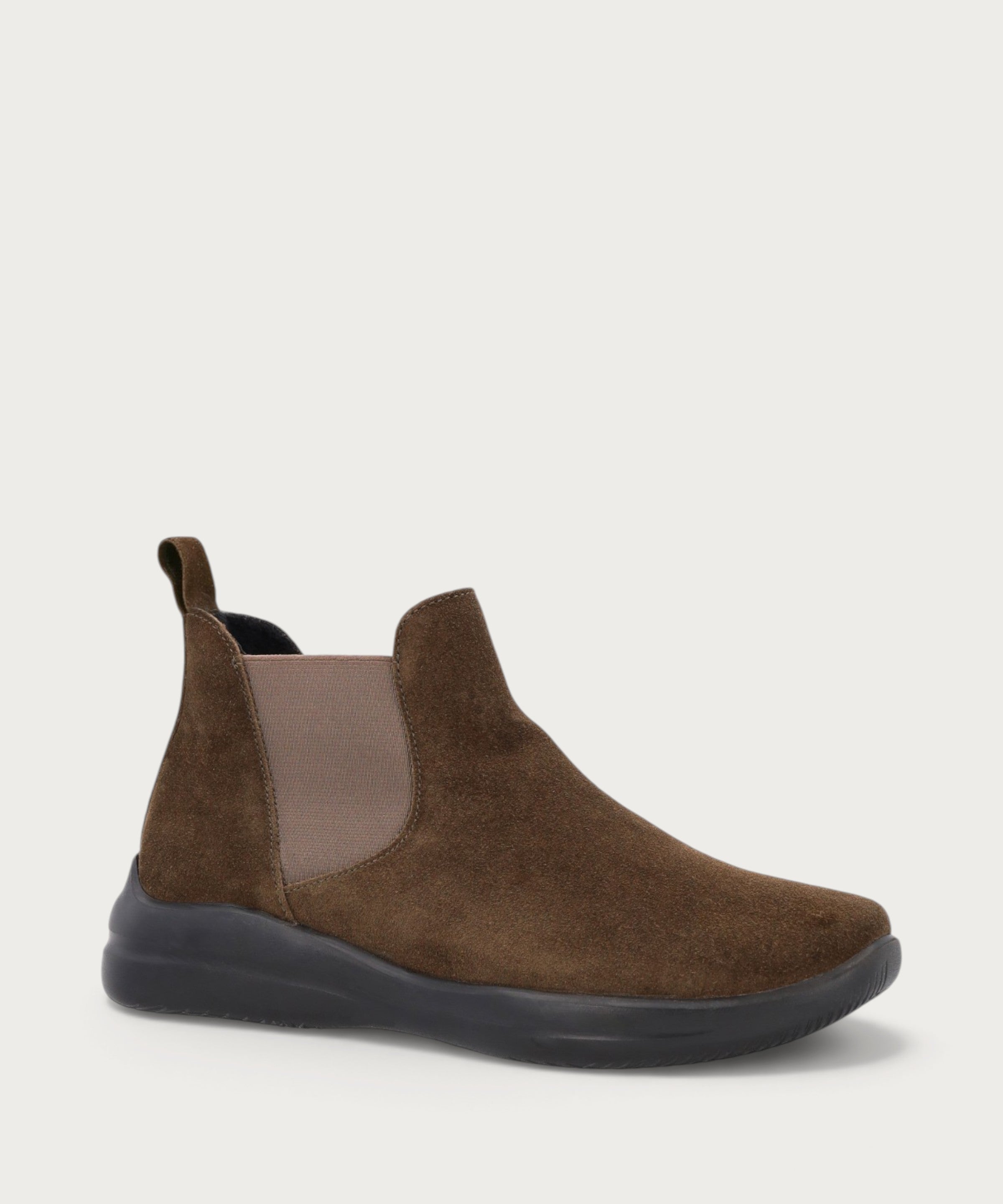 Damen-Beatle-Boots Comfort-Tech aus Veloursleder in Grun