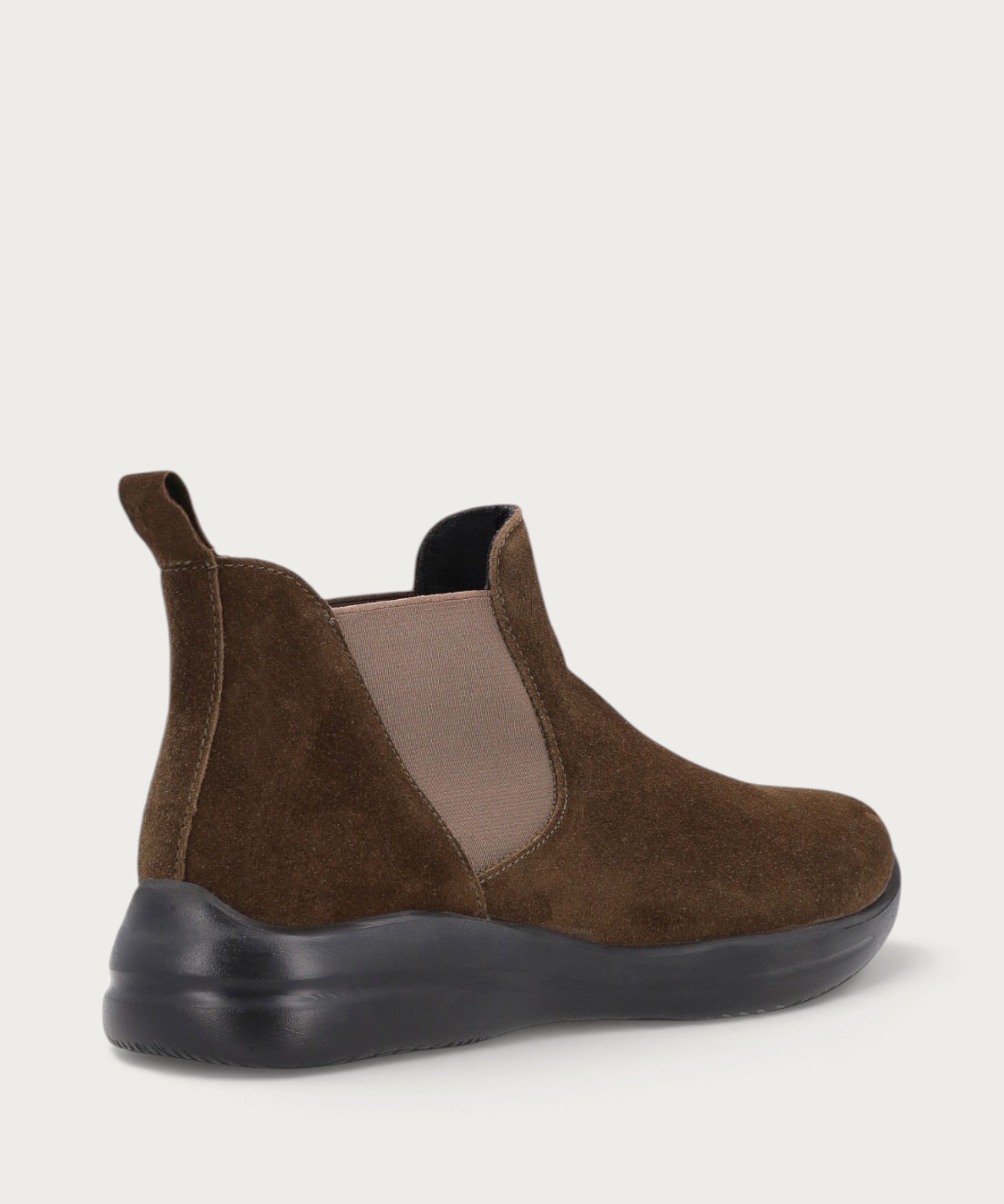 Damen-Beatle-Boots Comfort-Tech aus Veloursleder in Grun