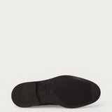 Men's dark brown suede loafers with tassels