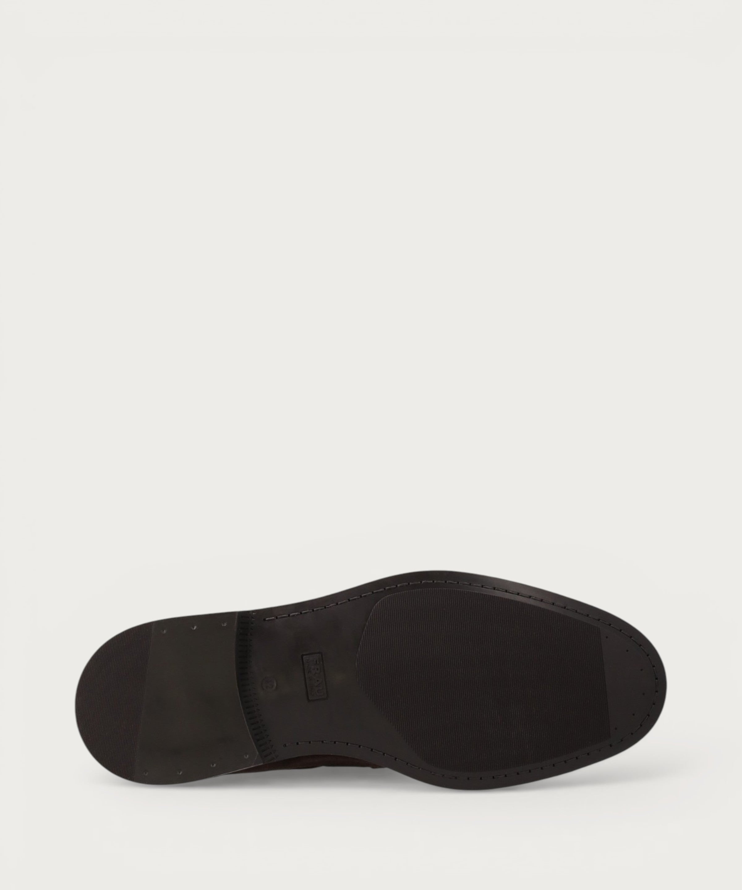 Men's dark brown suede loafers with tassels