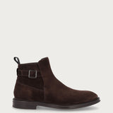 Men’s heritage brown calfskin suede ankle boots