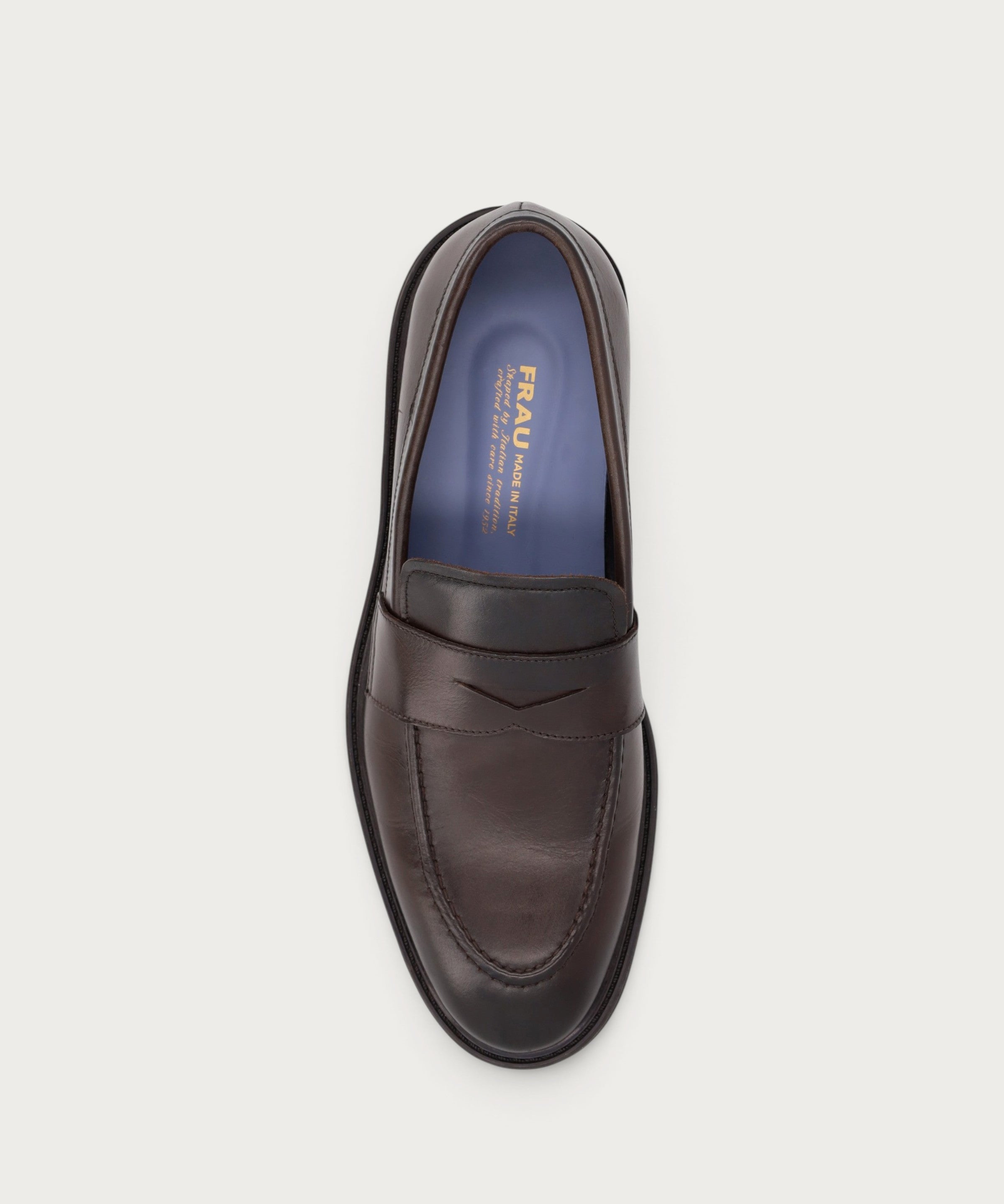 Men's elegant dark brown calfskin loafers