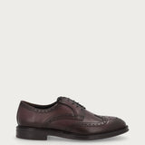 Herren-Schnurschuhe mit Schwalbenschwanz-Design aus aerografiertem Kalbsleder