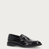 Men's elegant midnight blue polished calfskin loafers