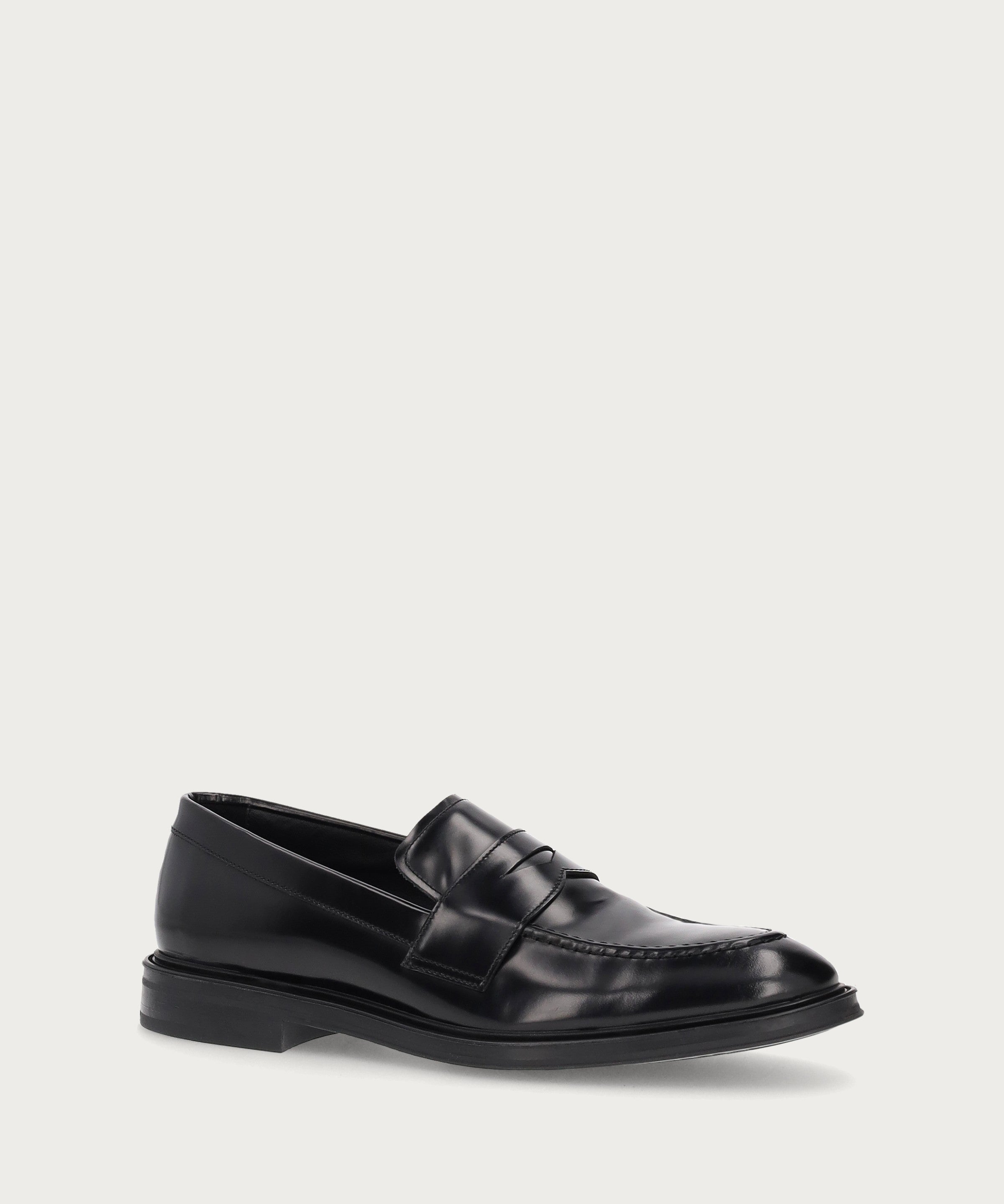 Mocassino Elegante Uomo in Pelle di Vitello lucida Blu notte