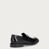 Men's elegant midnight blue polished calfskin loafers