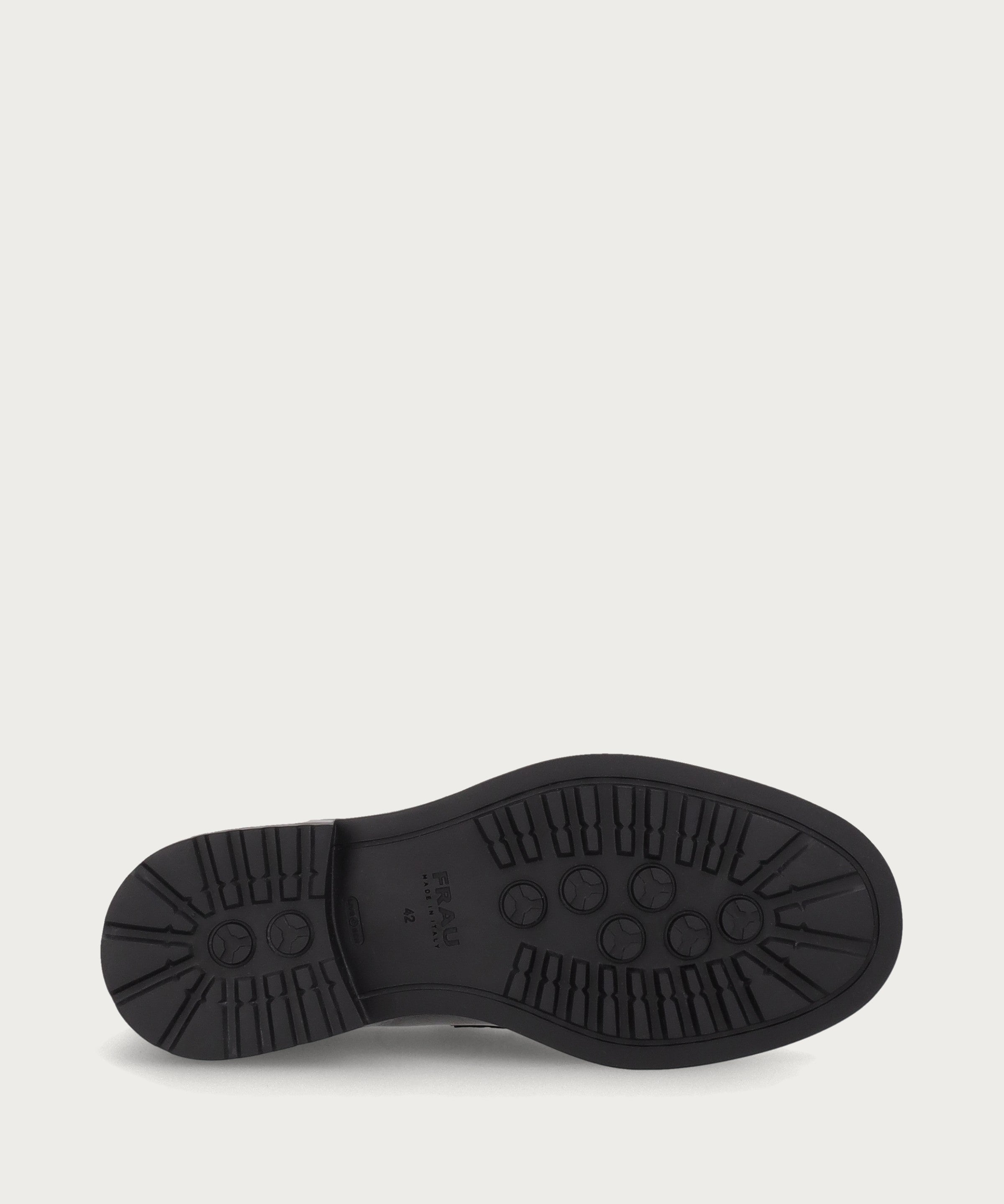 Men's loafers in natural grain black calfskin