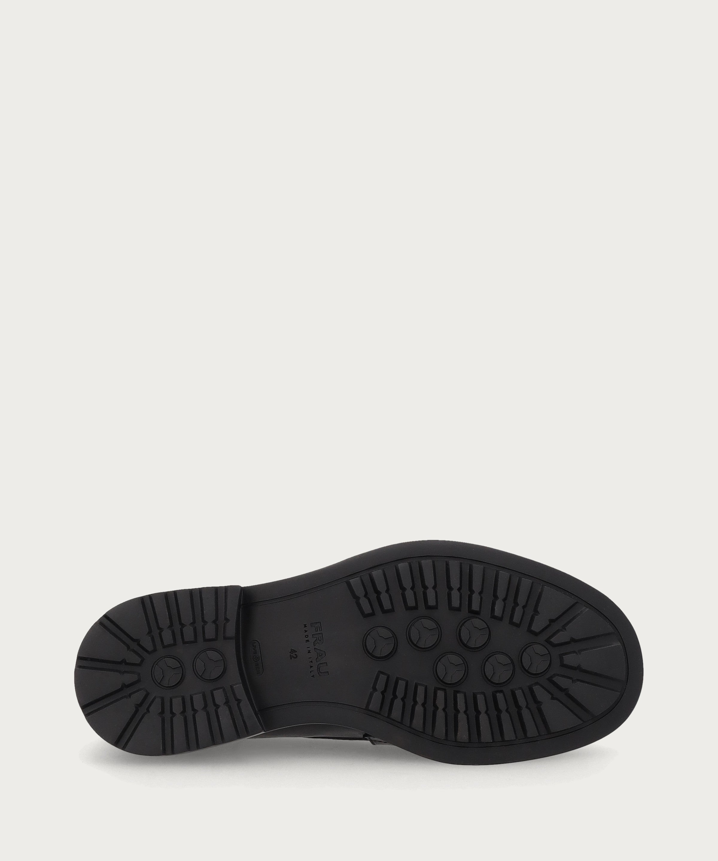 Black gathered loafers in soft natural grain leather