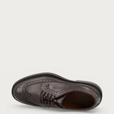 Herren-Schnurschuhe im Schwalbenschwanz-Design aus Leder in Dunkelbraun