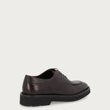 Men's lace-up shoes in brown natural leather with ombre effect