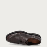 Men's lace-up shoes in brown natural leather with ombre effect
