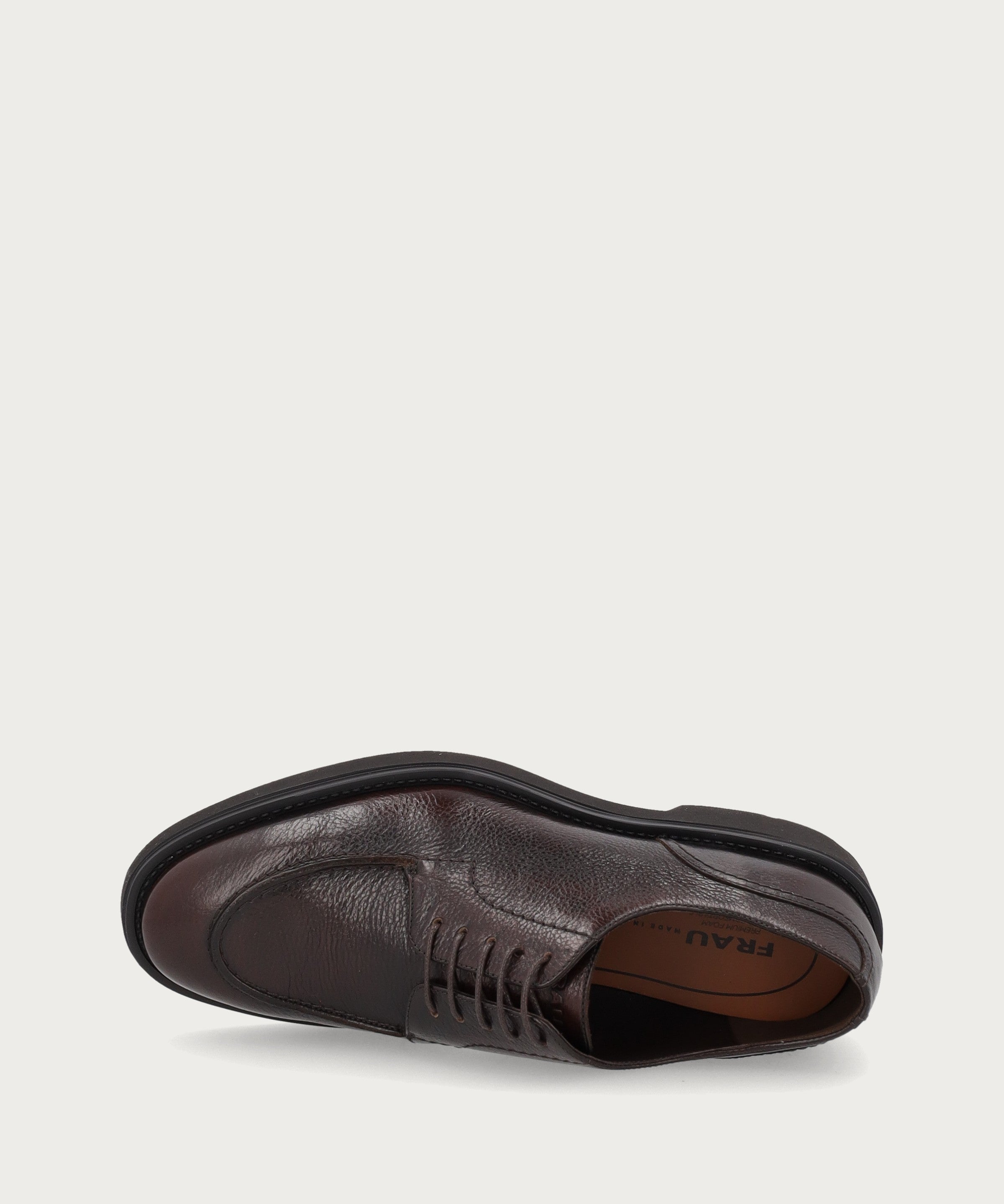 Men's lace-up shoes in brown natural leather with ombre effect