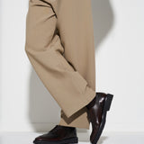 Men's lace-up shoes in brown natural leather with ombre effect