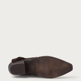 Brown suede Texan boots with fringing