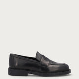 Women's basic black suede loafers