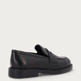Women's basic black suede loafers