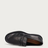 Women's basic black suede loafers