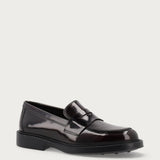 Mocassini Donna in Pelle abrasivata bordeaux sfumata