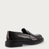 Mocassini Donna in Pelle abrasivata bordeaux sfumata