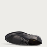 Damen-Schnurschuh aus Leder in Schwarz