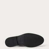 Damen-Schnurschuh aus Leder in Schwarz