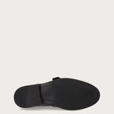 Stivaletti beatles donna in pelle abrasivata nera con fibbia