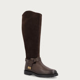 Riding boots donna in pelle scamosciata marrone
