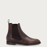 Elegant women's Beatle boots in ombre brown leather