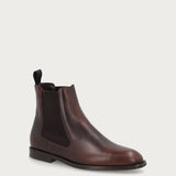 Elegant women's Beatle boots in ombre brown leather