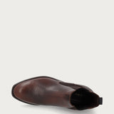 Elegant women's Beatle boots in ombre brown leather