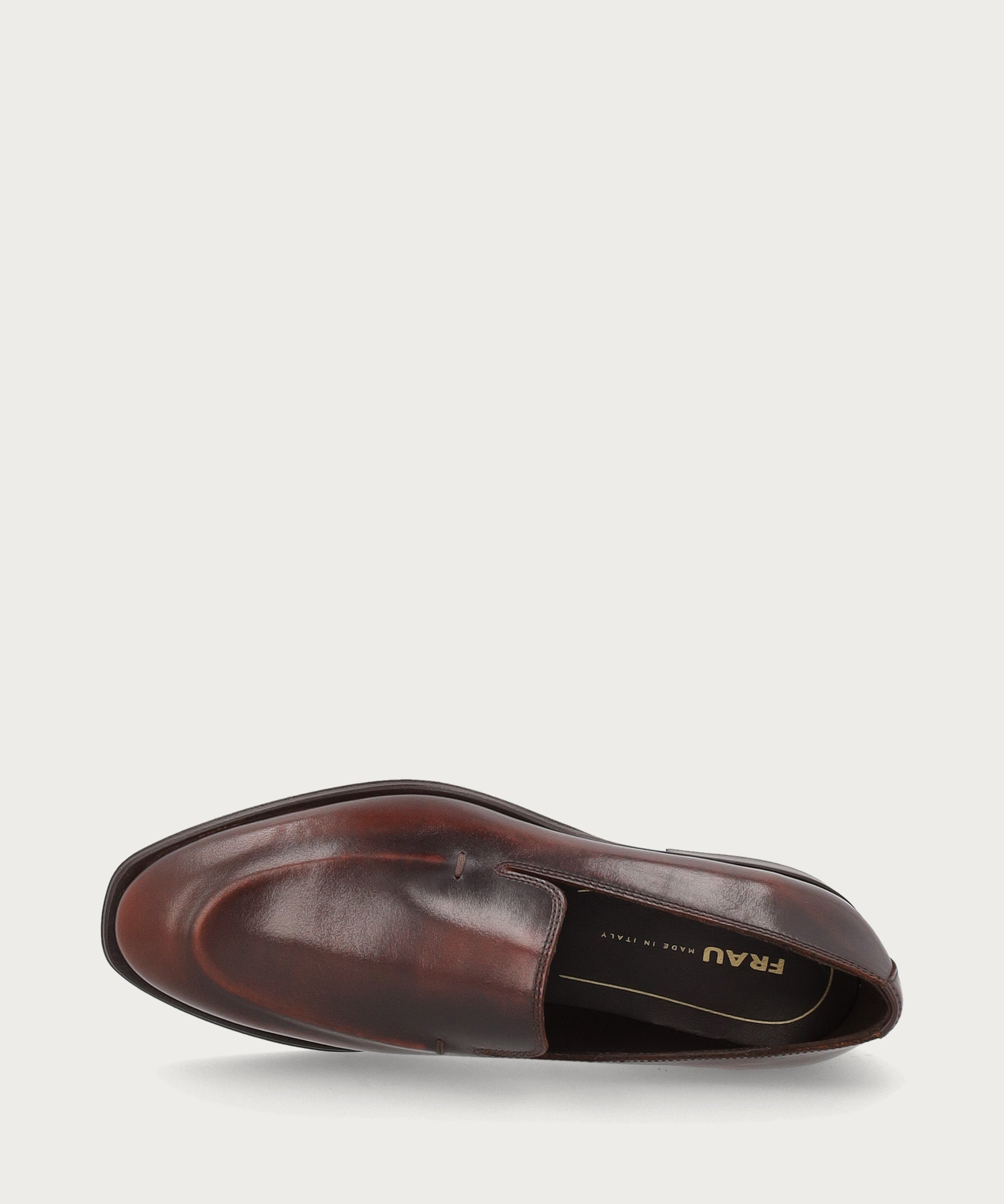 Mocassino slipper elegante donna in pelle marrone sfumata