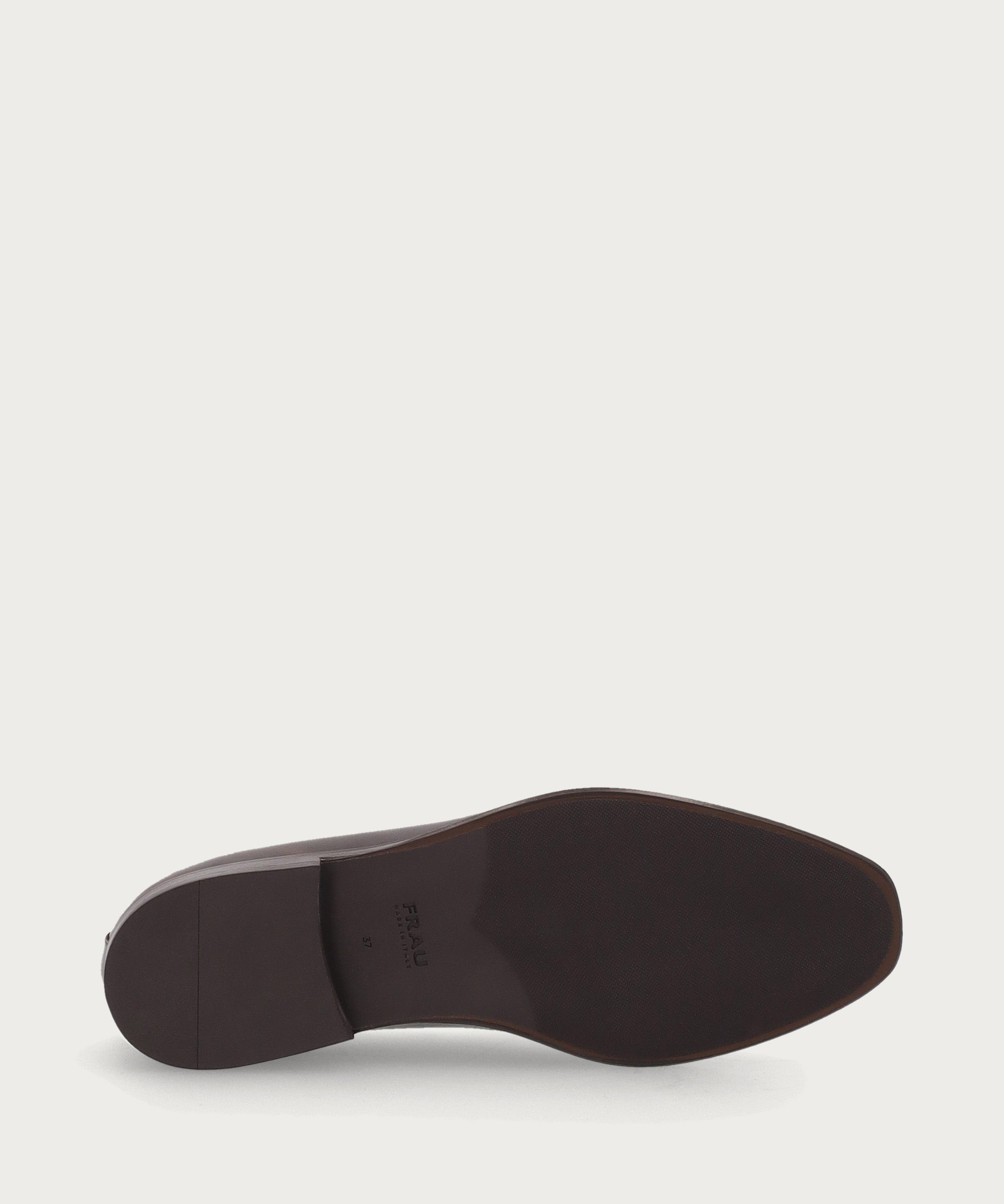 Mocassino slipper elegante donna in pelle marrone sfumata